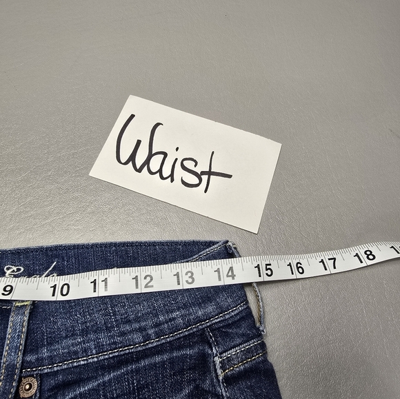 AEO stretch lightly distressed blue denim jean shorts women's size 4 - Picture 4 of 10